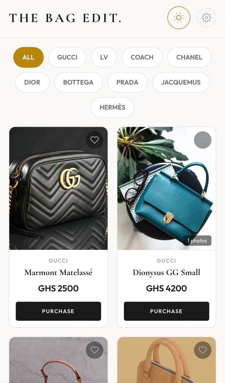 Mobile UI - Listing