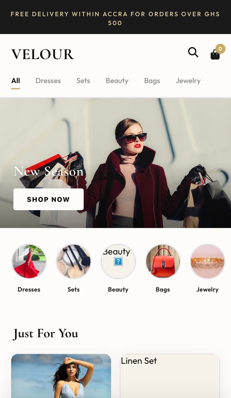 Mobile UI - Home / Dashboard