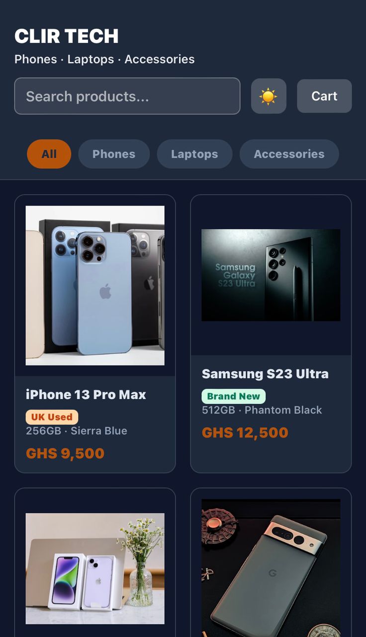 Mobile UI - Listing